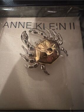 Anne Klein Two-Tone Crab Pin - Gold and Silver Tones